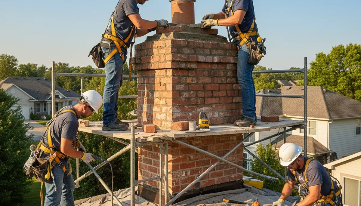 Colorado Springs, CO chimney repair for masonry, crown, and flashing by FX Remodeling & Exteriors